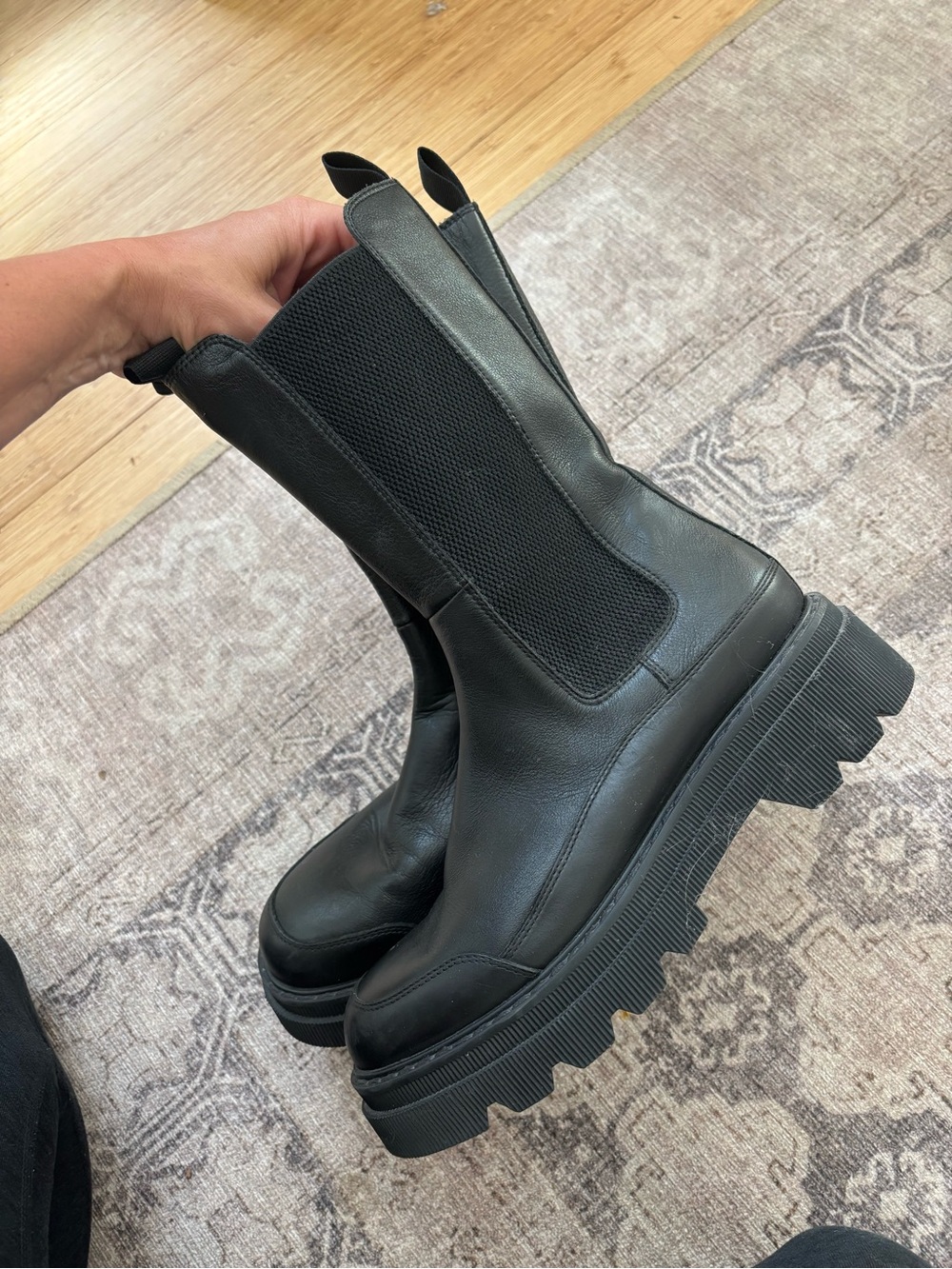 Voile Blanche- Melba Black leather Chelsea  Boots - Women's 39